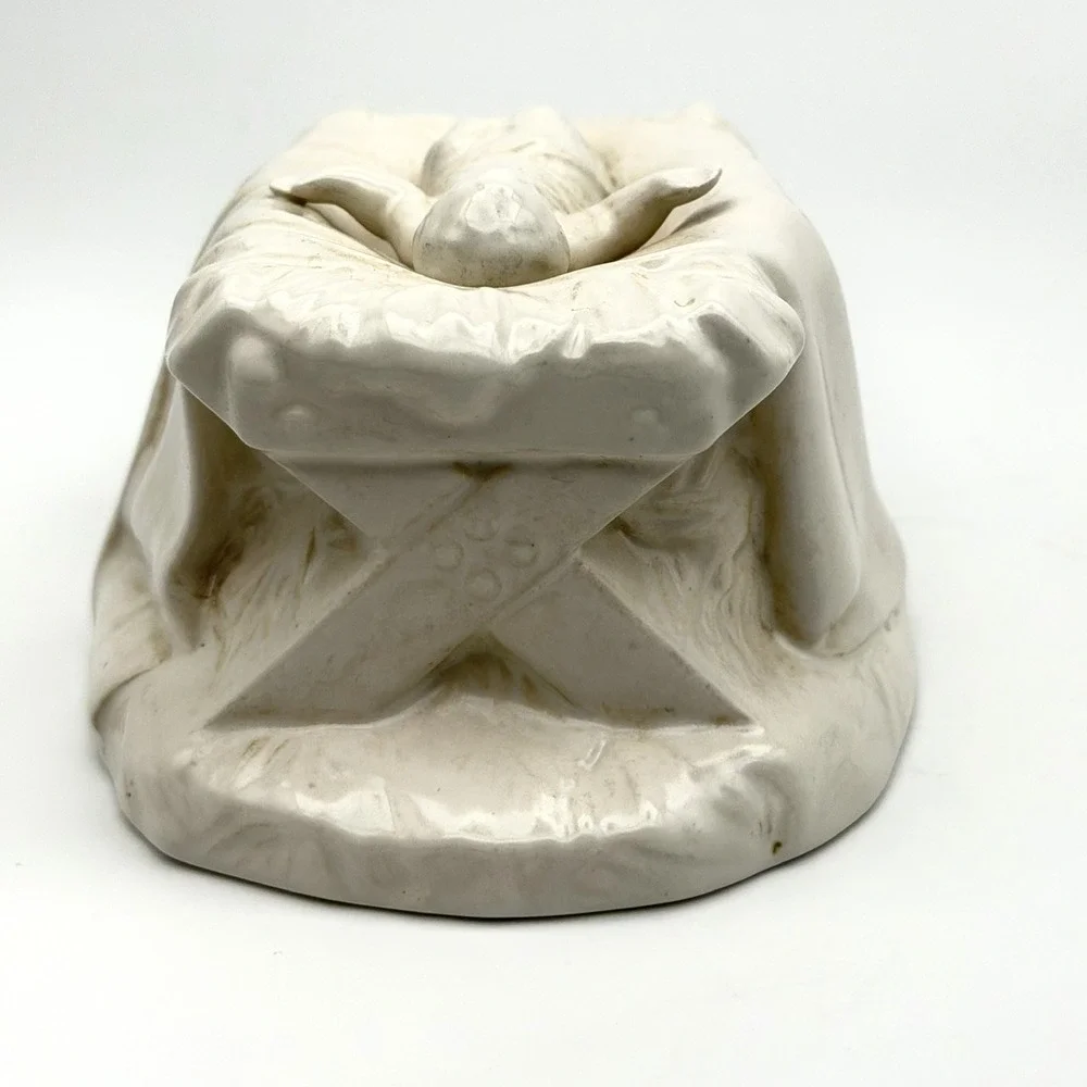 Vintage Holland Mold White Ceramic Nativity Set 4 Piece Mary Joseph Baby Jesus